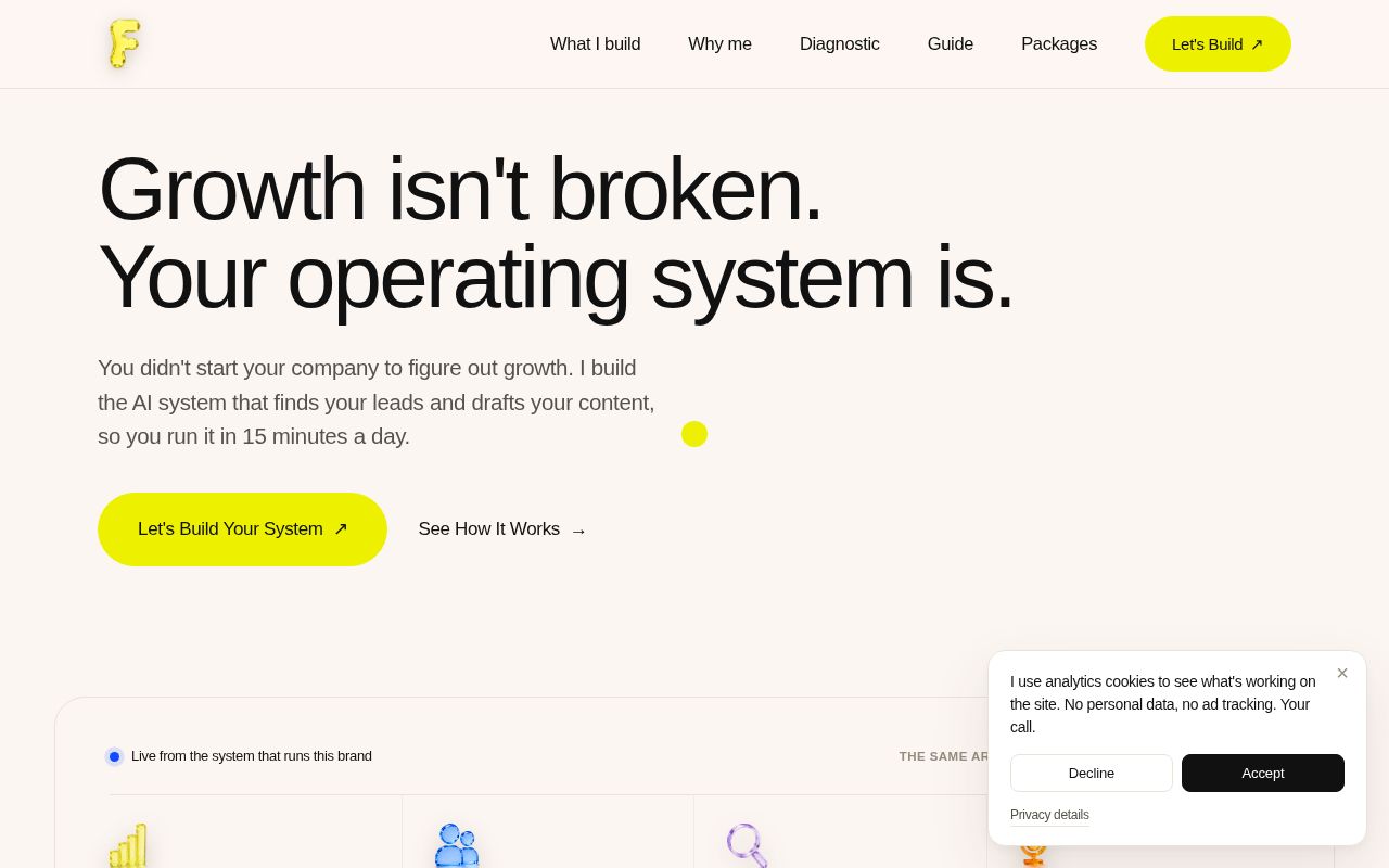 FounderGrowthOS homepage